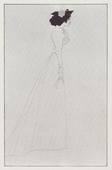 Mrs Patrick Campbell, 1894. Creator: Aubrey Beardsley