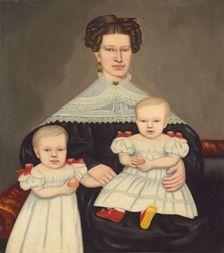 Mrs. Paul Smith Palmer and Her Twins, 1835/1838. Creator: Erastus Salisbury Field
