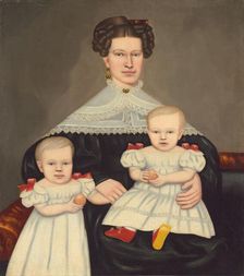Mrs. Paul Smith Palmer and Her Twins, 1835/1838. Creator: Erastus Salisbury Field