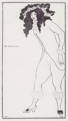 Mrs. Pinchwife, from The Savoy No. 8, 1896. Creator: Aubrey Beardsley