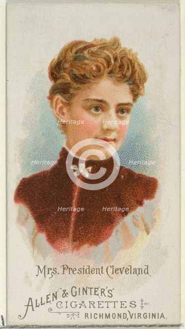 Mrs. President Cleveland, from World's Beauties, Series 1 (N26) for Allen & Ginter Cigaret..., 1888. Creator: Allen & Ginter.