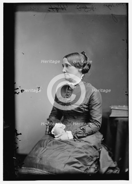 Mrs. R.B. Hayes, wife of President Hayes, between 1870 and 1880. Creator: Unknown.