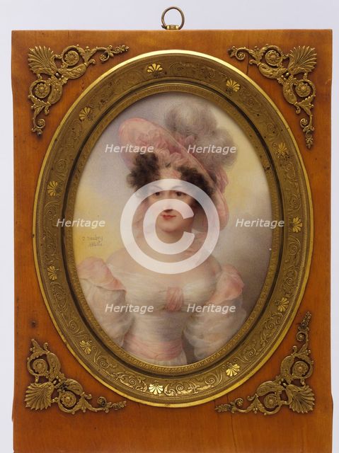 Mrs. Rufus Prime (Augusta Temple Palmer, 1807-1840), 1828. Creator: Jean-Baptiste Isabey.