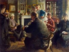Mrs Raynes Tea Party, 1928. Creator: Henry Tonks