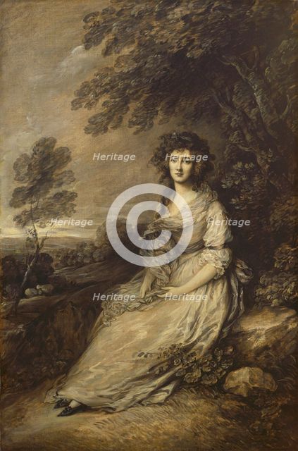 Mrs. Richard Brinsley Sheridan, 1787/1796. Creator: Gainsborough Dupont.