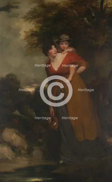 Mrs. Richard Brinsley Sheridan (Hester Jane Ogle, 1775/76-1817) and Her Son...). Creator: John Hoppner.