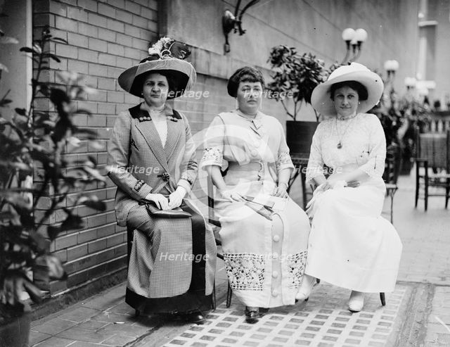 Mrs. Robert Crain, Mrs. Norman E. Mack, Mrs. Tom Taggart, 1912. Creator: Bain News Service.