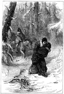 Mrs Rowlandson and the Indians, 1676 (c1880)