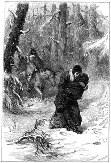 Mrs Rowlandson and the Indians, 1676 (c1880)