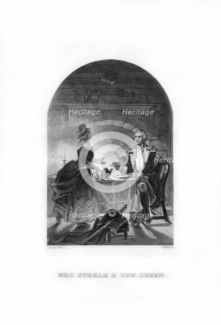 'Mrs Steele and General Green', c1770s, (1872).Artist: C Burt