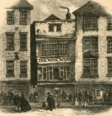 Mrs. Salmon's Waxwork, Fleet Street - Palace of Henry VIII. and Cardinal Wolsey (1897). Creator: Unknown