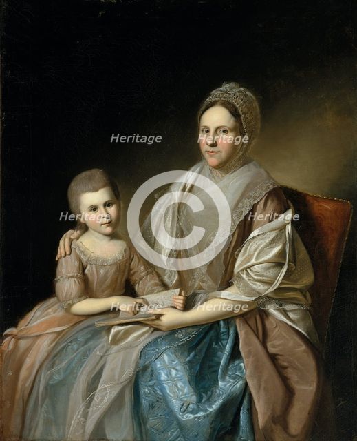 Mrs. Samuel Mifflin and Her Granddaughter Rebecca Mifflin Francis, 1777-80. Creator: Charles Willson Peale.
