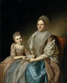 Mrs. Samuel Mifflin and Her Granddaughter Rebecca Mifflin Francis, 1777-80. Creator: Charles Willson Peale