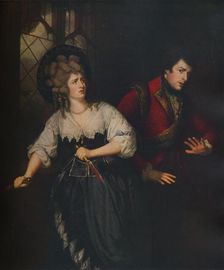 Mrs. Siddons and J. P. Kemble in the Dagger Scene from Macbeth 1786. Artist: Thomas Beach