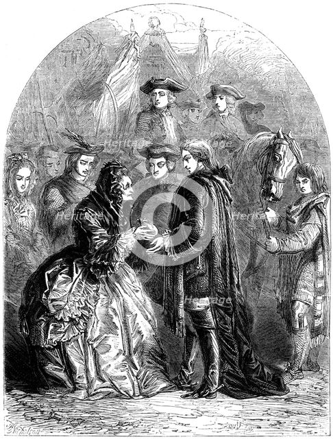 Mrs Skyring welcoming the Young Pretender, 18th century (19th century).Artist: TE Nicholson