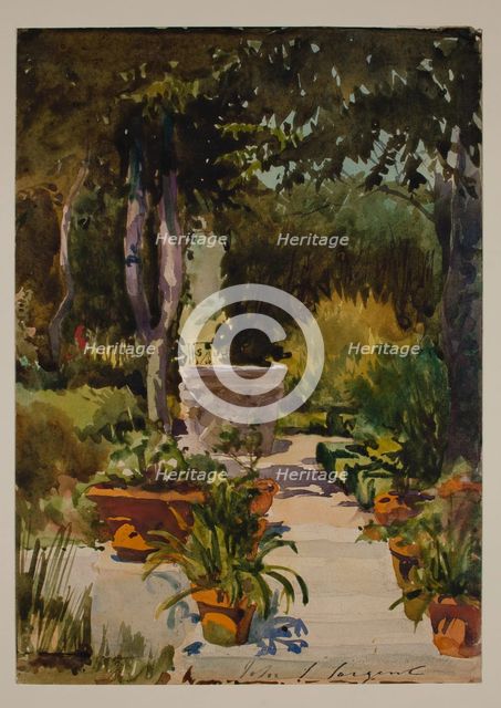 Mrs. Thayer's Garden, Massachusetts, c1885. Creator: John Singer Sargent.