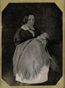 Mrs. Thomas Ustick Walter and Her Deceased Child, ca. 1846. Creators: W. & F. Langenheim, William Langenheim