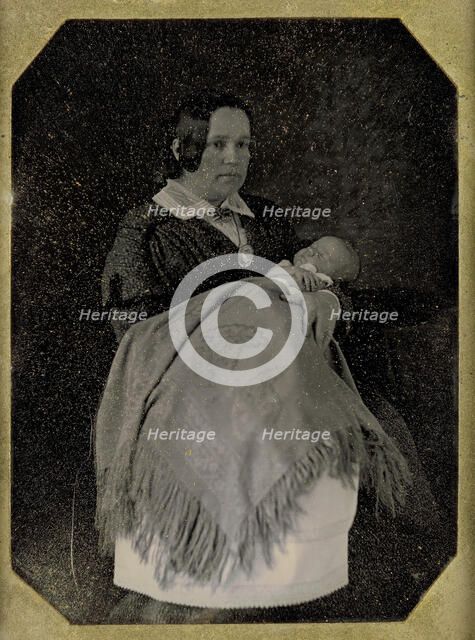 Mrs. Thomas Ustick Walter and Her Deceased Child, ca. 1846. Creators: W. & F. Langenheim, William Langenheim.