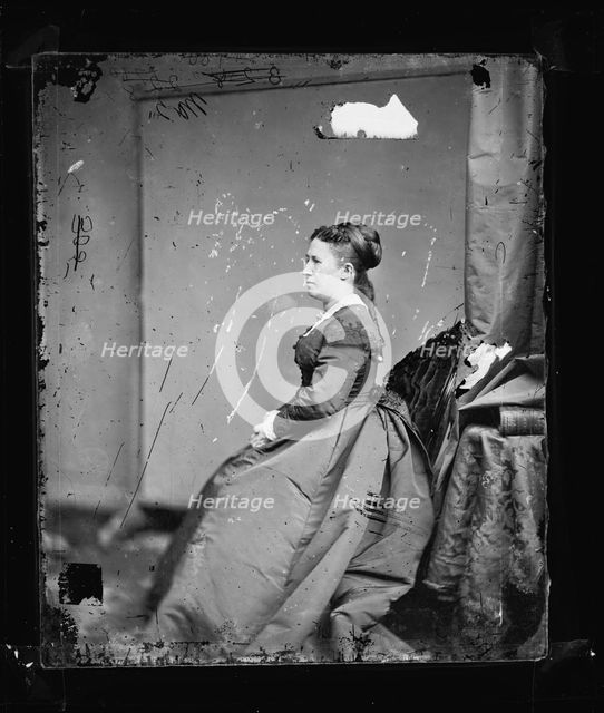 Mrs. U.S. Grant, between 1860 and 1875. Creator: Unknown.