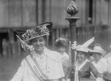 Mrs. Van Winkle and Suffrage torch, between c1910 and c1915. Creator: Bain News Service