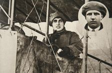 Mrs W Buller, first woman to fly professionally, 1914. Artist: S and G