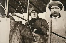 Mrs W Buller, first woman to fly professionally, 1914. Creator: S and G