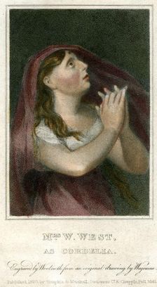 Mrs W West as Cordelia 1820.Artist: Thomas Charles Wageman