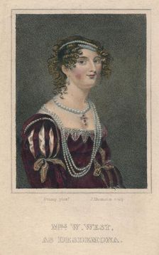 Mrs. W. West as Desdemona 1818. Creator: John Peter Thompson