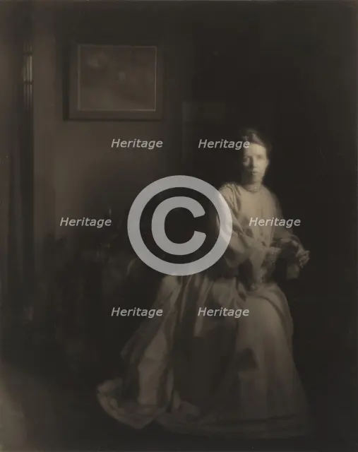 Mrs. White - In the Studio, 1907, printed c. 1920s. Creator: Clarence H White.