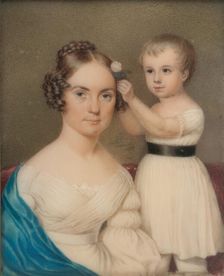 Mrs. William Gordon Ver Planck and Her Son Samuel Hopkins Ver Planck, ca. 1828. Creator: Unknown