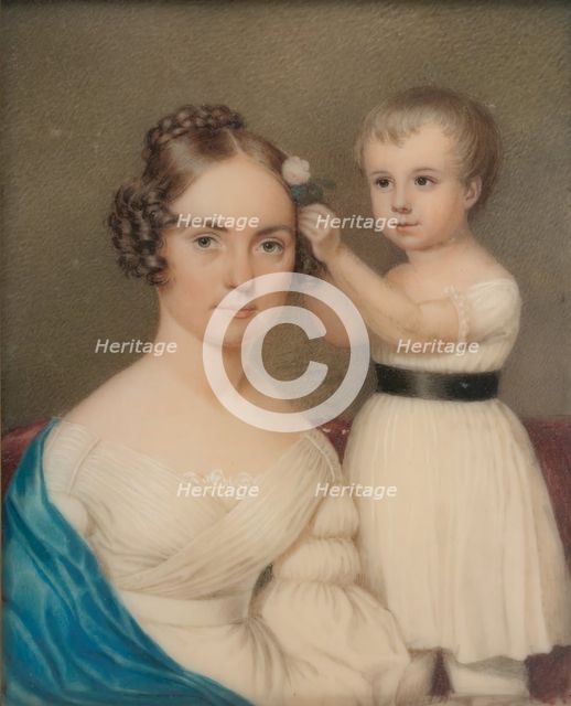 Mrs. William Gordon Ver Planck and Her Son Samuel Hopkins Ver Planck, ca. 1828. Creator: Unknown.