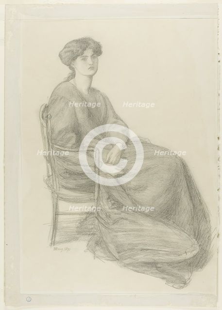Mrs. William Morris Seated in Chair, May 1870. Creator: Dante Gabriel Rossetti.