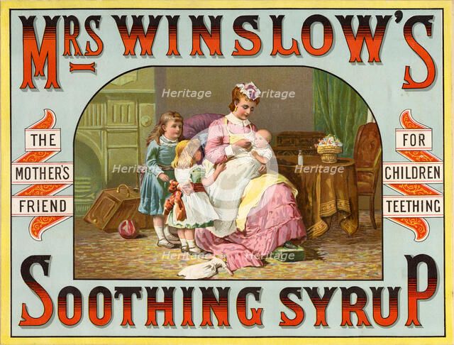 Mrs Winslow’s Soothing Syrup, 19th century. Artist: Unknown