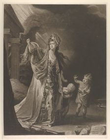 Mrs. Yates in the Character of Medea, 1771. Creator: William Dickinson