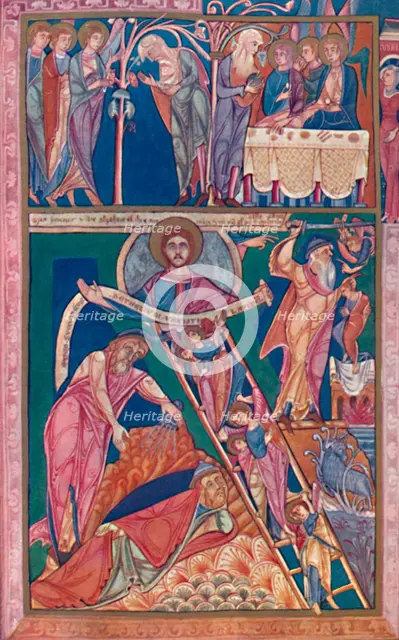 'MS. Illumination Showing the Vision of Jacob', 12th century, (1902). Artist: Unknown.