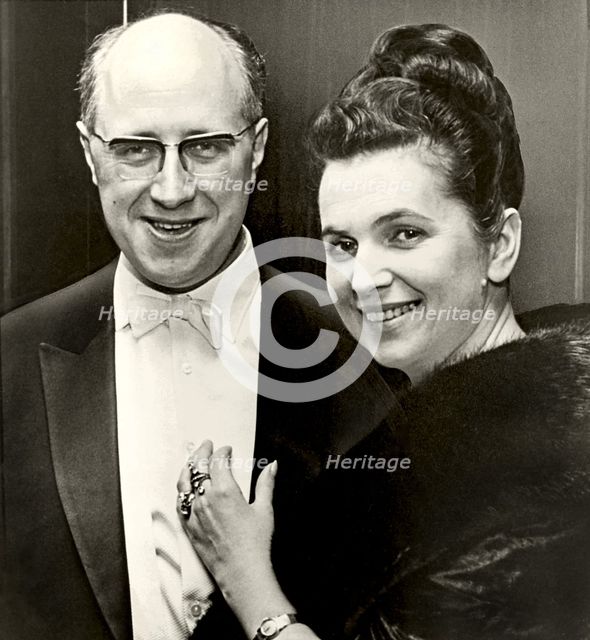 Mstislav Rostropovich and Galina Vishnevskaya, 1960s.