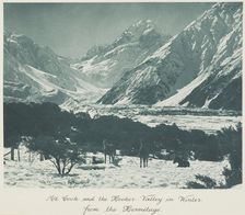 Mt Cook and the Hooker Valley in winter, from the Hermitage, 1920s. Creator: Harry Moult