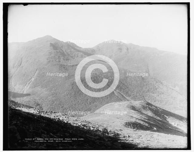 Mt. Adams and Mt. Madison from Cape Horn, Presidential Range, White Mountains, c1900. Creator: Unknown.