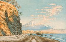 Mt. Fuji from Satta, Sketched at 9:00 a.m. in Mid-January, 1881, 1881. Creator: Kobayashi Kiyochika