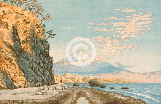 Mt. Fuji from Satta, Sketched at 9:00 a.m. in Mid-January, 1881, 1881. Creator: Kobayashi Kiyochika.