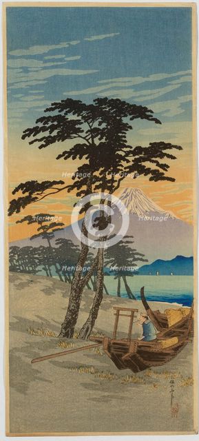 Mt. Fuji seen from Miho Beach (Miho no Fuji), 1924-1926. Creator: Takahashi (Shotei), Hiroaki (1871-1945).