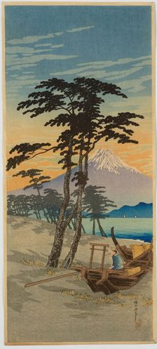 Mt. Fuji seen from Miho Beach (Miho no Fuji), 1924-1926. Creator: Takahashi (Shotei), Hiroaki (1871-1945)