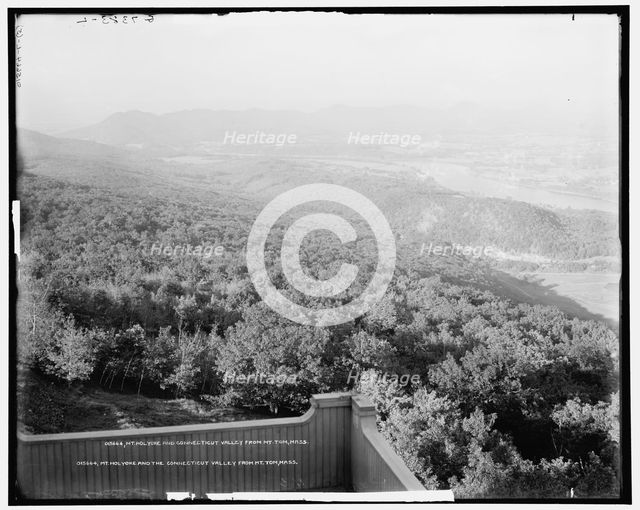 Mt. Holyoke and Connecticut Valley from Mt. Tom, Mass., between 1900 and 1915. Creator: Unknown.