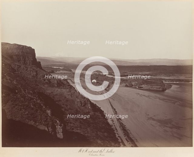 Mt. Hood and the Dalles, Columbia River, 1867. Creator: Carleton Emmons Watkins.
