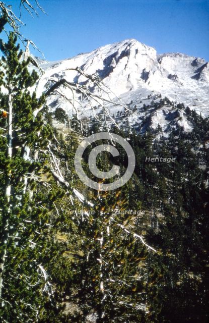 Mt Olympus, Greece, Eastern Slopes in September, showing tree-line, c20th century.  Artist: CM Dixon.