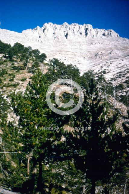 Mt Olympus, Greece, summit from the South, c20th century. Artist: CM Dixon.