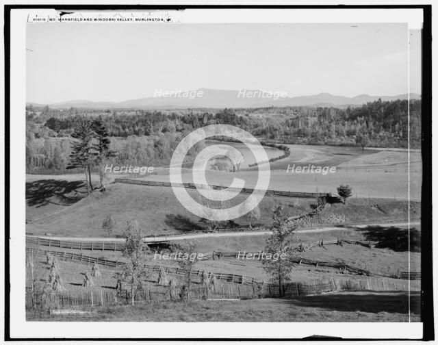 Mt. Mount Mansfield and Winooski Valley, Burlington, Vt., between 1900 and 1906. Creator: Unknown.