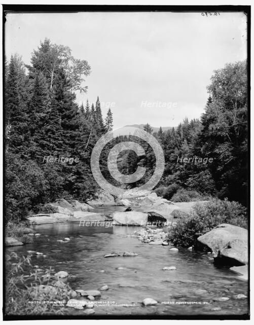 Mt. Monroe from the Ammonoosuc, Mount Pleasant Farm, White Mountains, between 1890 and 1901. Creator: Unknown.