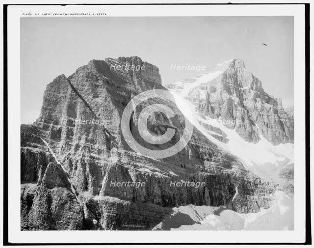 Mt. Sheol i.e. Sheal from the Saddleback, Alberta, (1902?). Creator: Unknown.