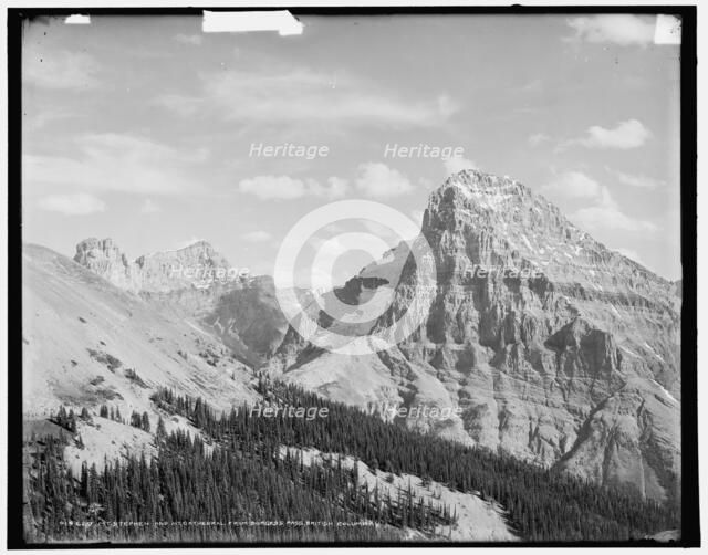 Mt. Stephen and Mt. Cathedral from Burgess Pass, British Columbia, (1902?). Creator: Unknown.
